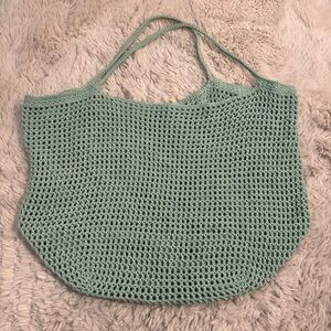 Mint Green/Sea Foam Crochet Market/Tote Bag